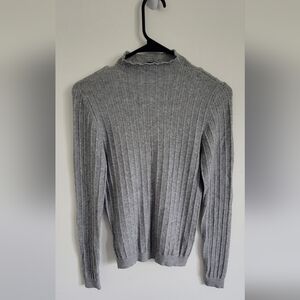 Gray Ribbed Men's Sweater